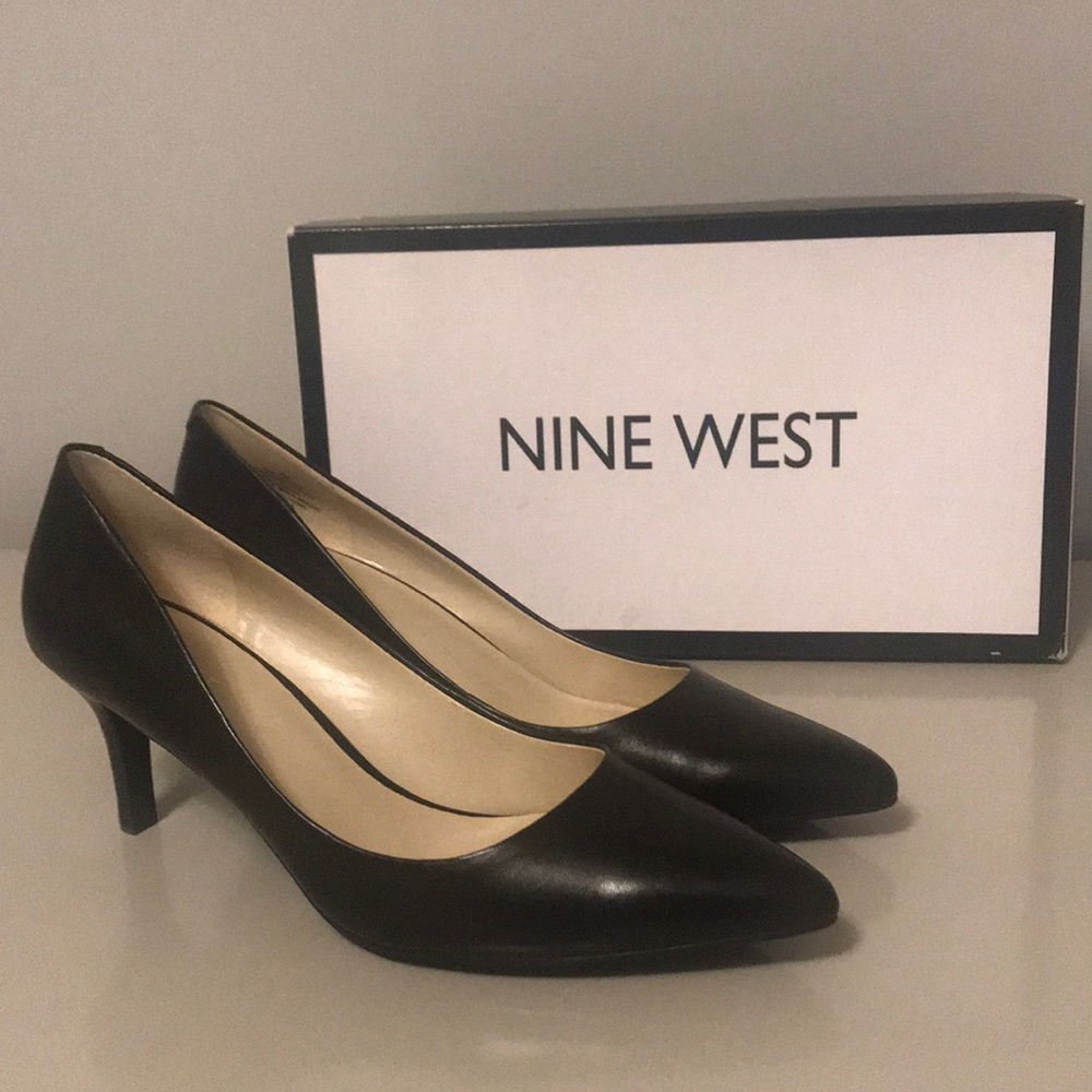 Black leather2”heels